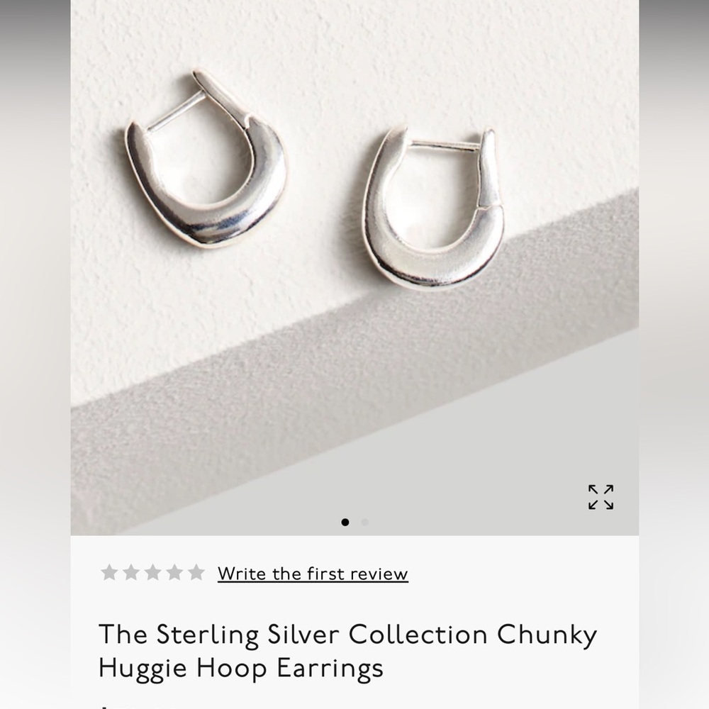 ISO madewell The Sterling Silver Collection Chunky Huggie Hoop Earrings